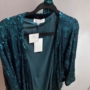 Teal Sequin Duster
